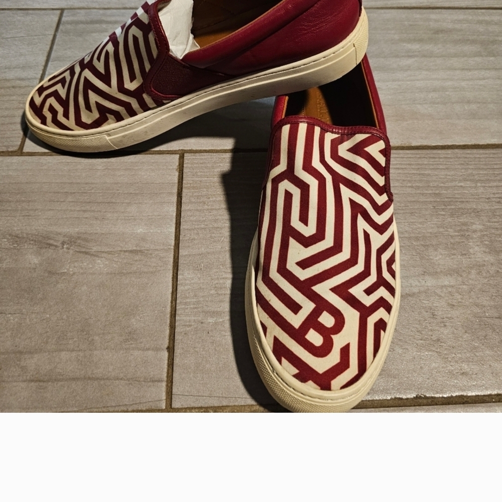 Stylish Red and White Slip-On Shoes